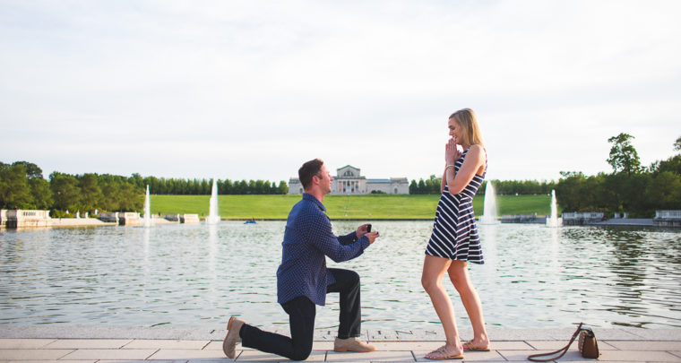 St. Louis Proposal Photography | Forest Park | Grand Basin