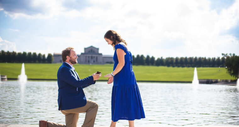St. Louis Proposal Photography | Forest Park Grand Basin